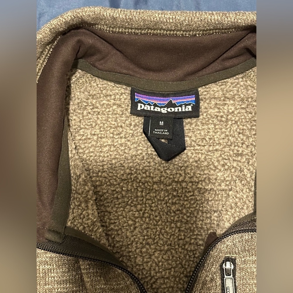 Patagonia Men's Better Sweater 1/4 Zip Fleece Pale Khaki Size Meduim - Picture 16 of 16
